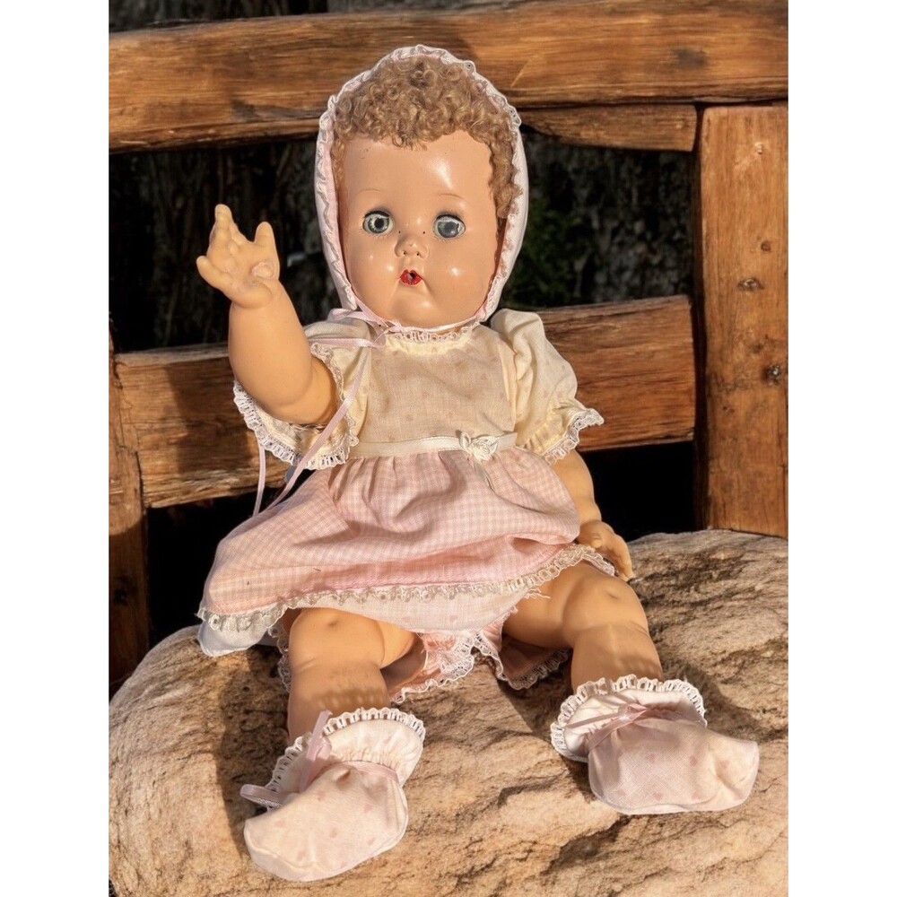 VTG Ideal Doll Betsy Wetsy 15.5” Rubber Body Tiny Tears Doll~Hard Head Baby Girl